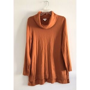 J. Jill | Women's Size M Medium Orange Pullover Long Sleeve Cowl Neck Sweater